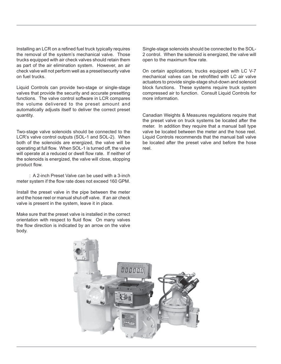 Valve installation | Liquid Controls LCR Install User Manual | Page 10 / 24