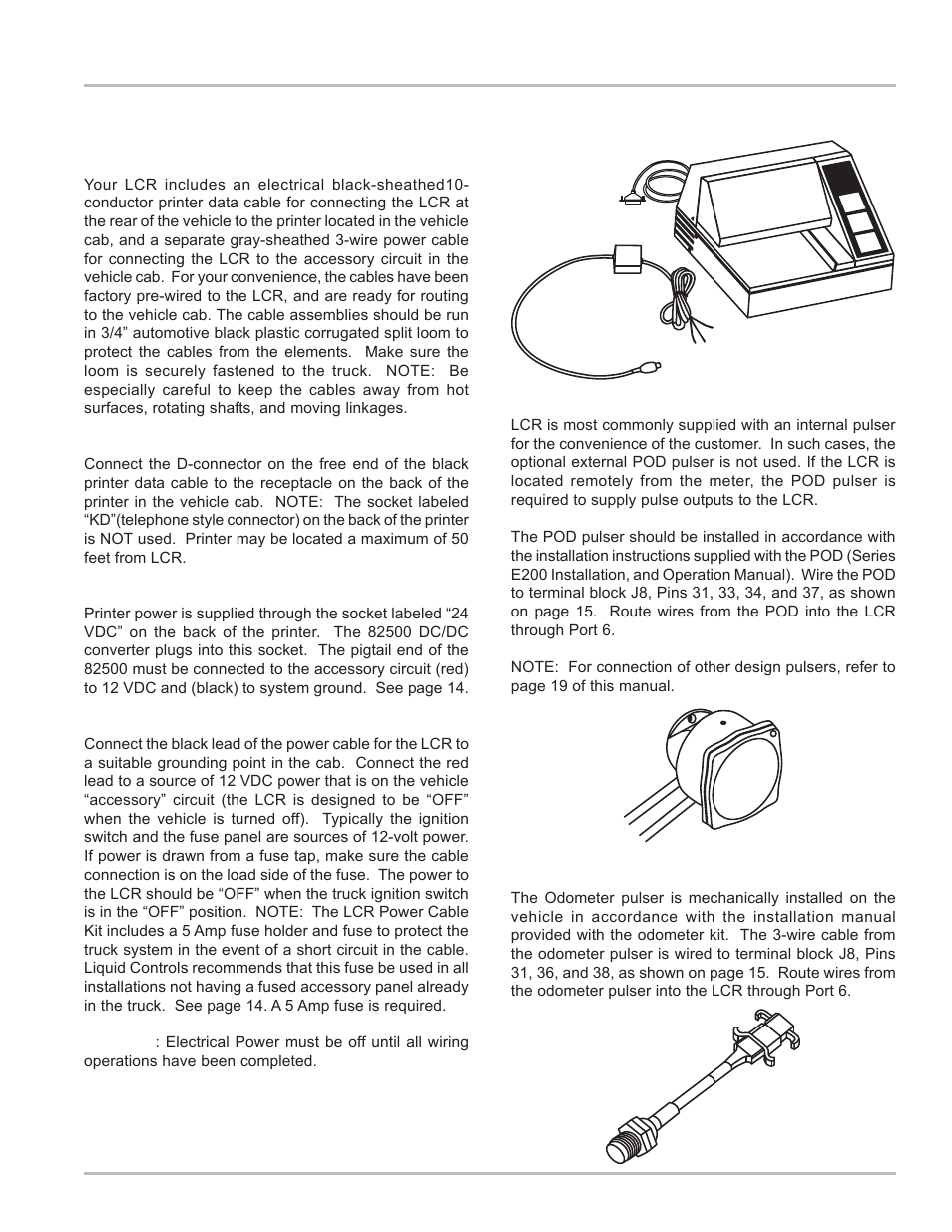 Wiring the lcr | Liquid Controls LCR Install User Manual | Page 13 / 24
