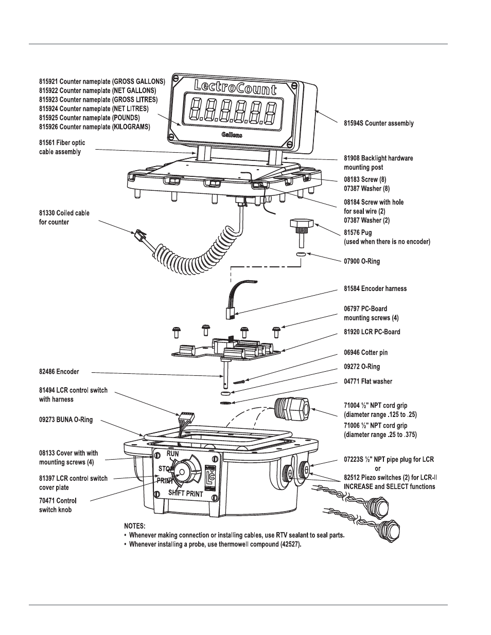Illustrated parts breakdown | Liquid Controls LCR Install User Manual | Page 22 / 24