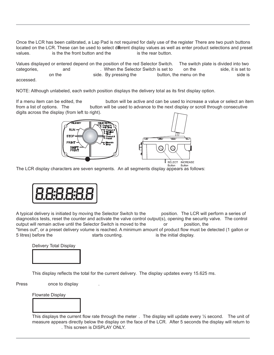 Basic operation without a lap pad | Liquid Controls LCR Setup & Operation User Manual | Page 34 / 60