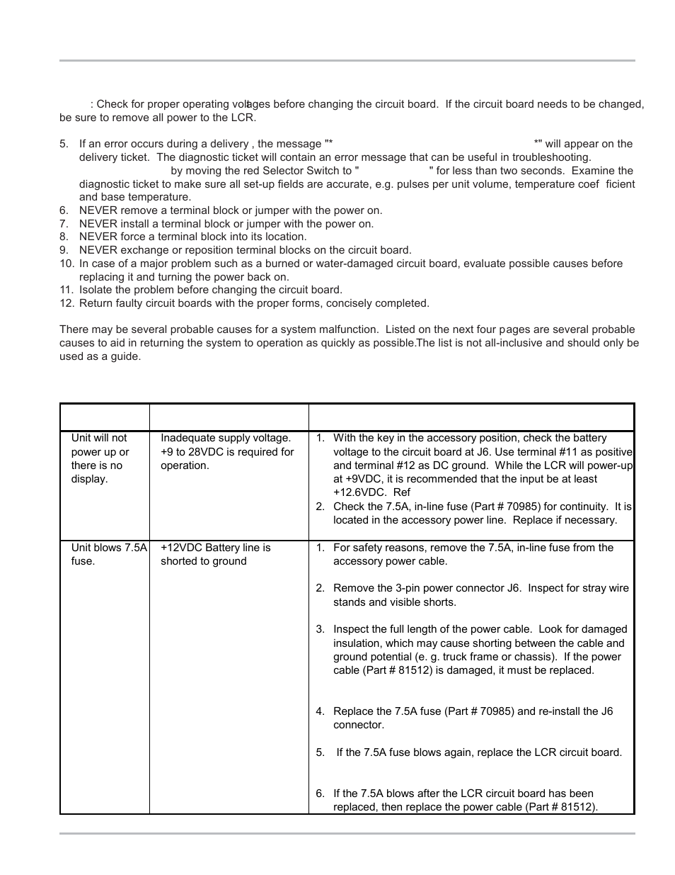 Lcr troubleshooting guide | Liquid Controls LCR Setup & Operation User Manual | Page 41 / 60