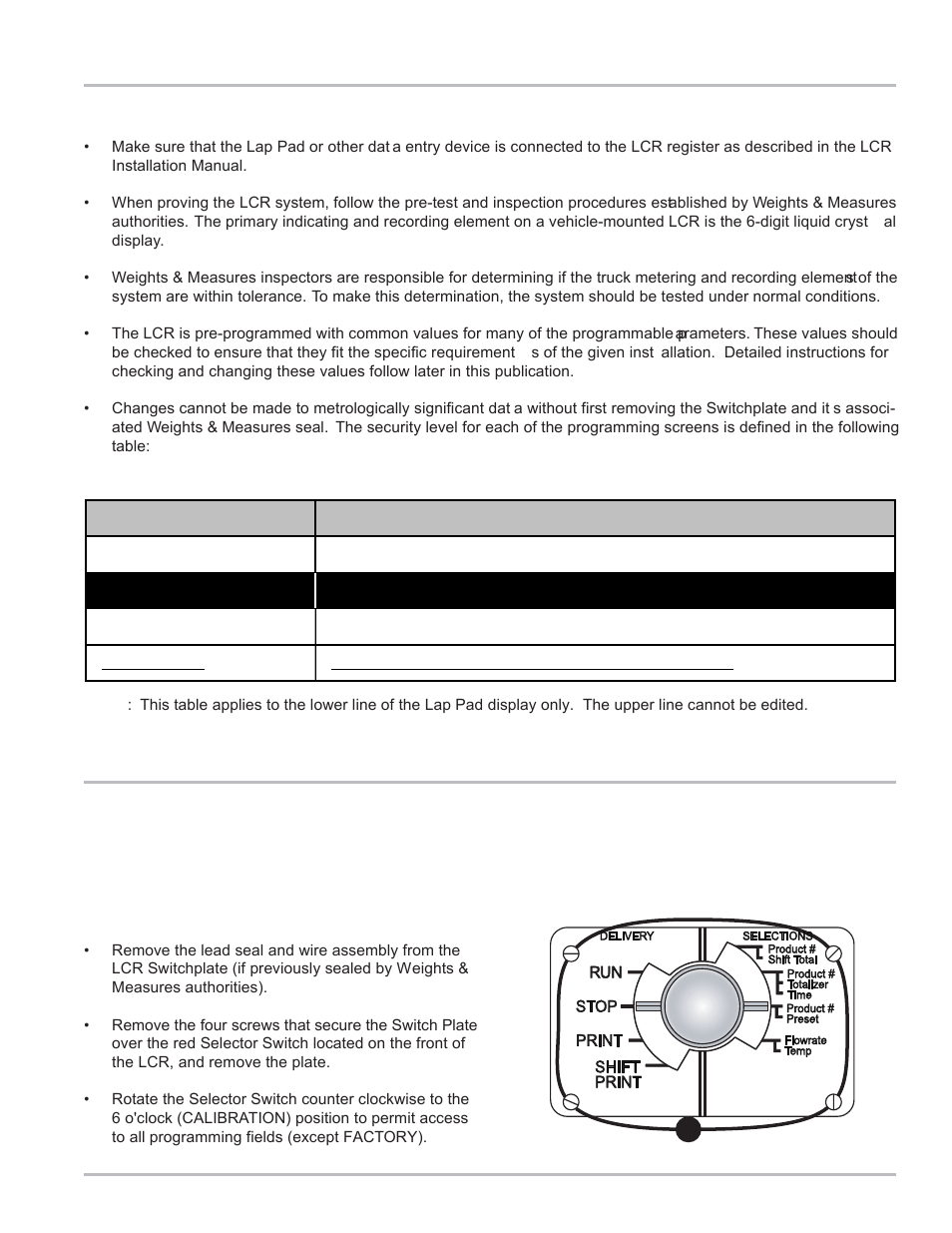 Lap pad calibration & set-up, Before getting started | Liquid Controls LCR Setup & Operation User Manual | Page 9 / 60