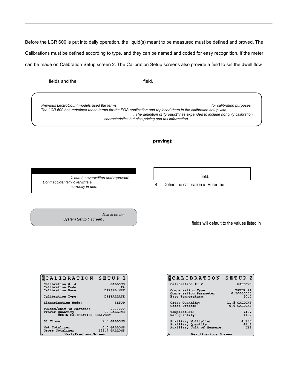 Calibration setup, Preparing for calibration | Liquid Controls LCR 600 Setup & Op User Manual | Page 27 / 68