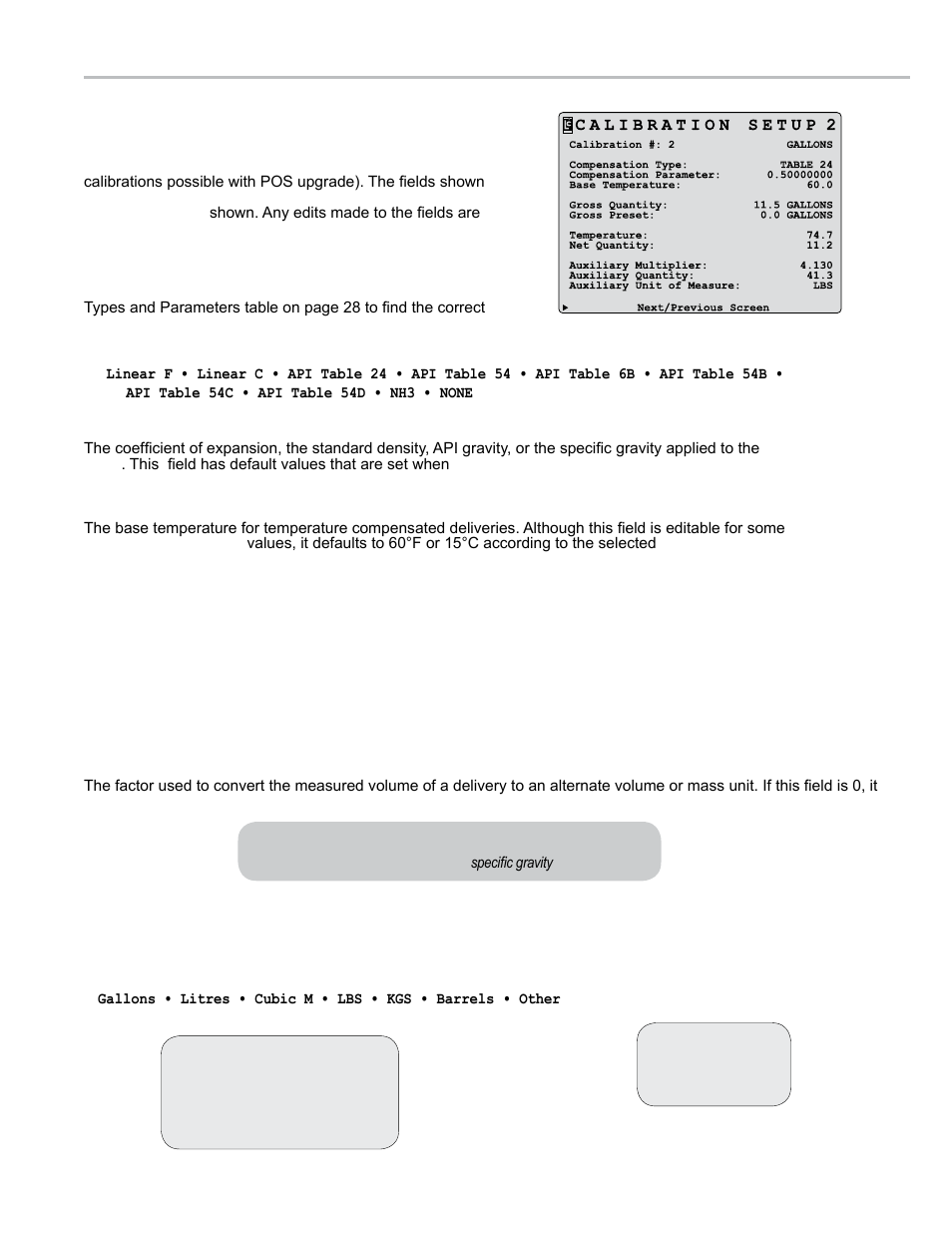 Calibration setup | Liquid Controls LCR 600 Setup & Op User Manual | Page 33 / 68