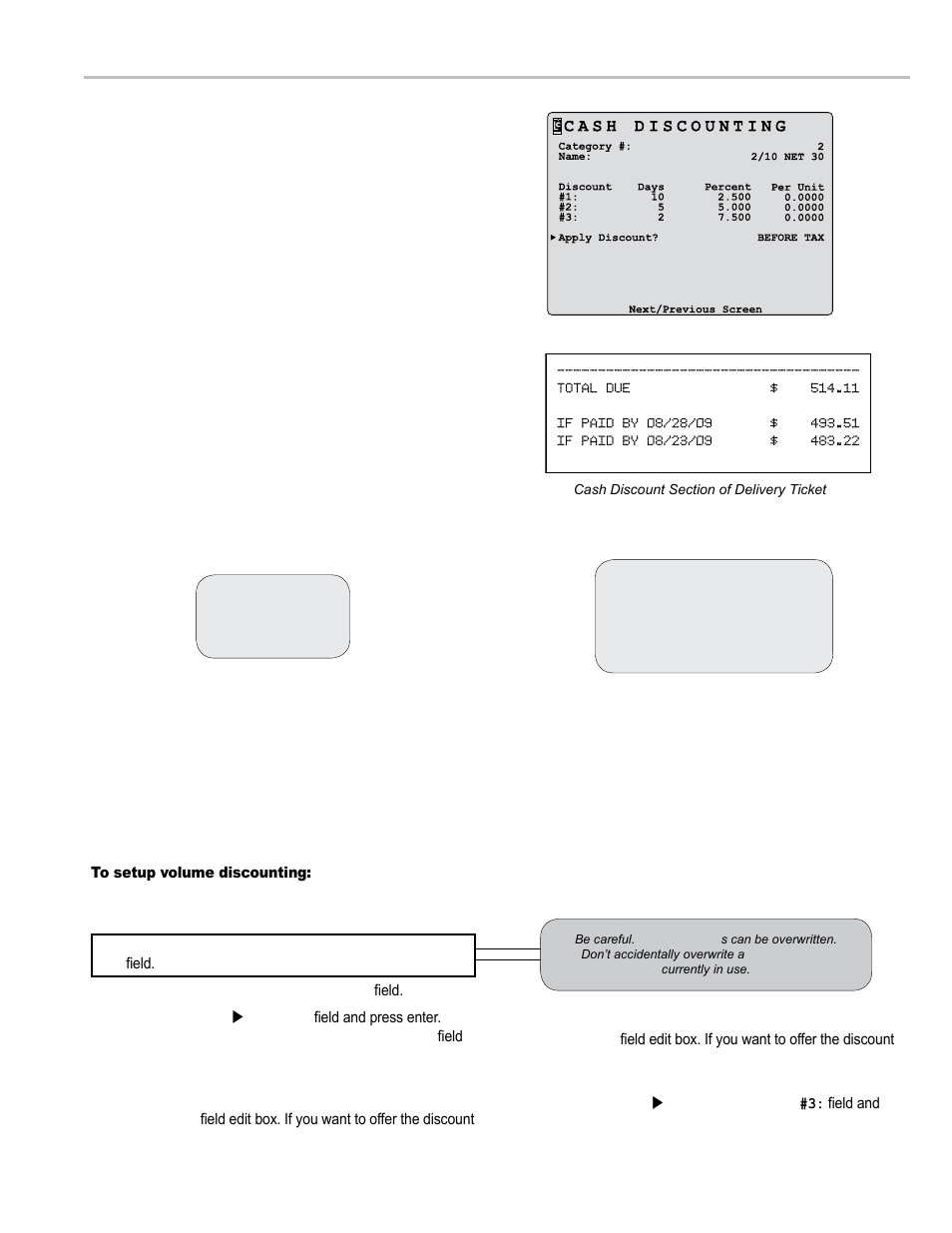 Point-of-sale setup, Volume discounting | Liquid Controls LCR 600 Setup & Op User Manual | Page 39 / 68