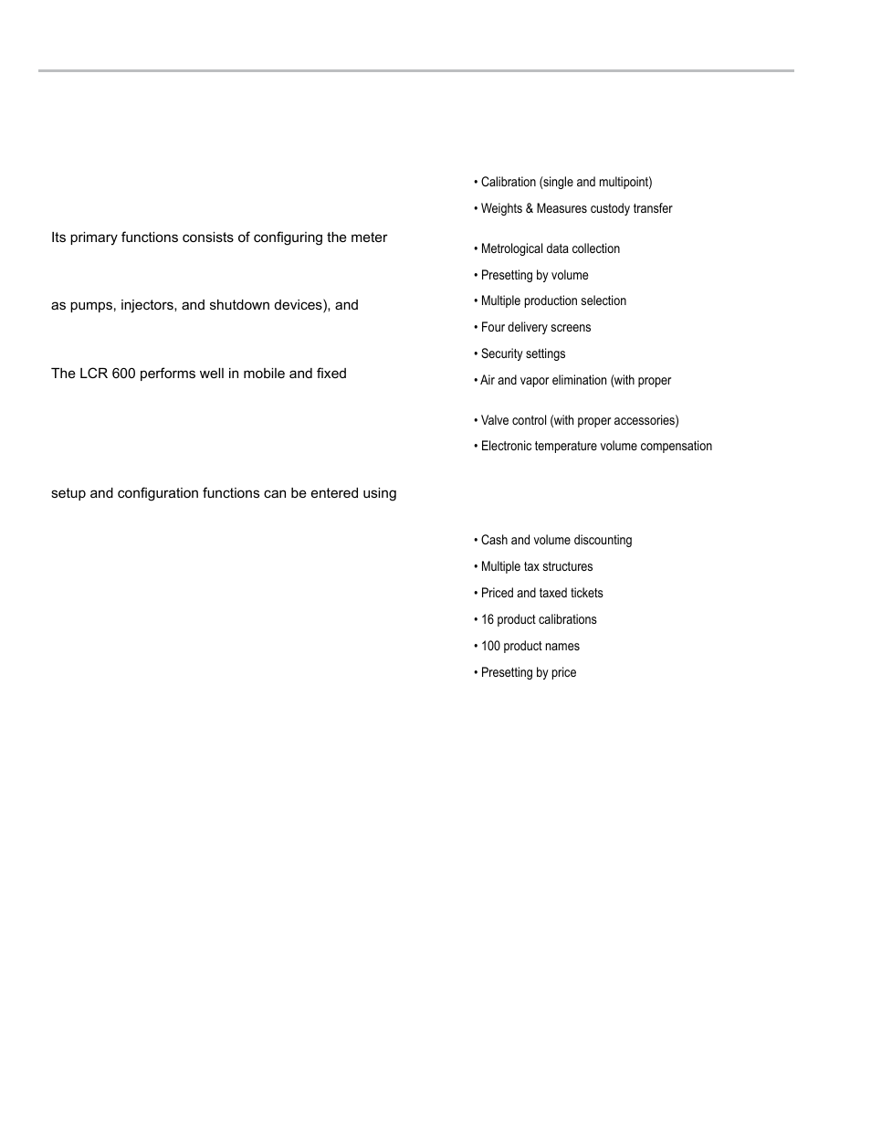 Introduction - lcr 600 overview, Lectrocount lcr 600 overview | Liquid Controls LCR 600 Setup & Op User Manual | Page 4 / 68