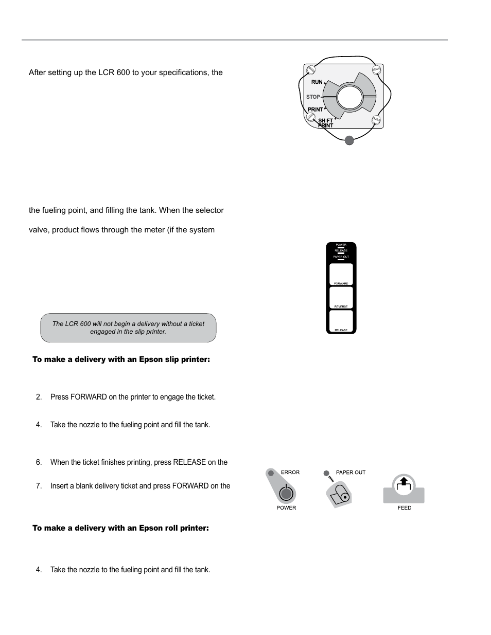 Operation - overview/making a delivery, Operation overview, Making a delivery | Liquid Controls LCR 600 Setup & Op User Manual | Page 44 / 68