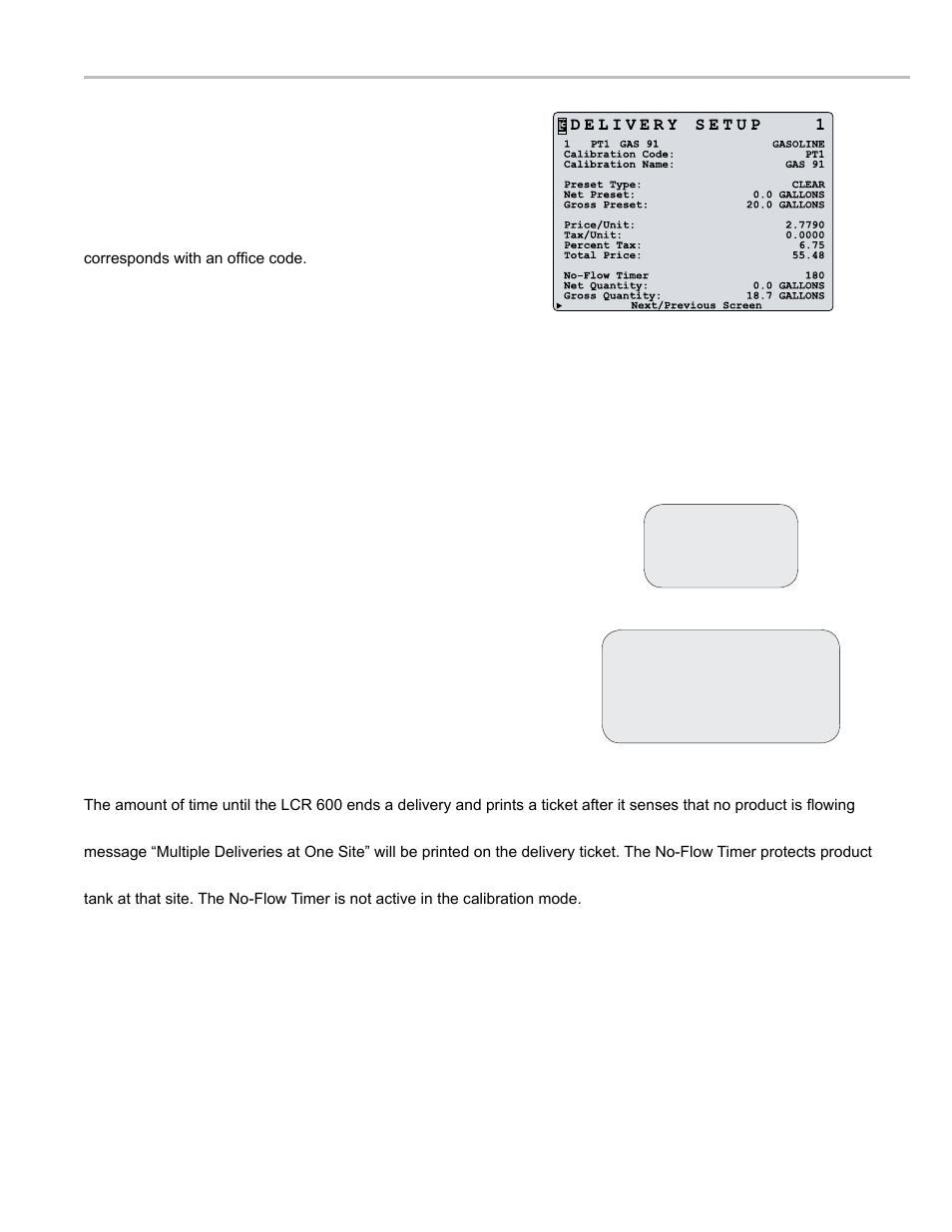 Operation - delivery setup | Liquid Controls LCR 600 Setup & Op User Manual | Page 49 / 68