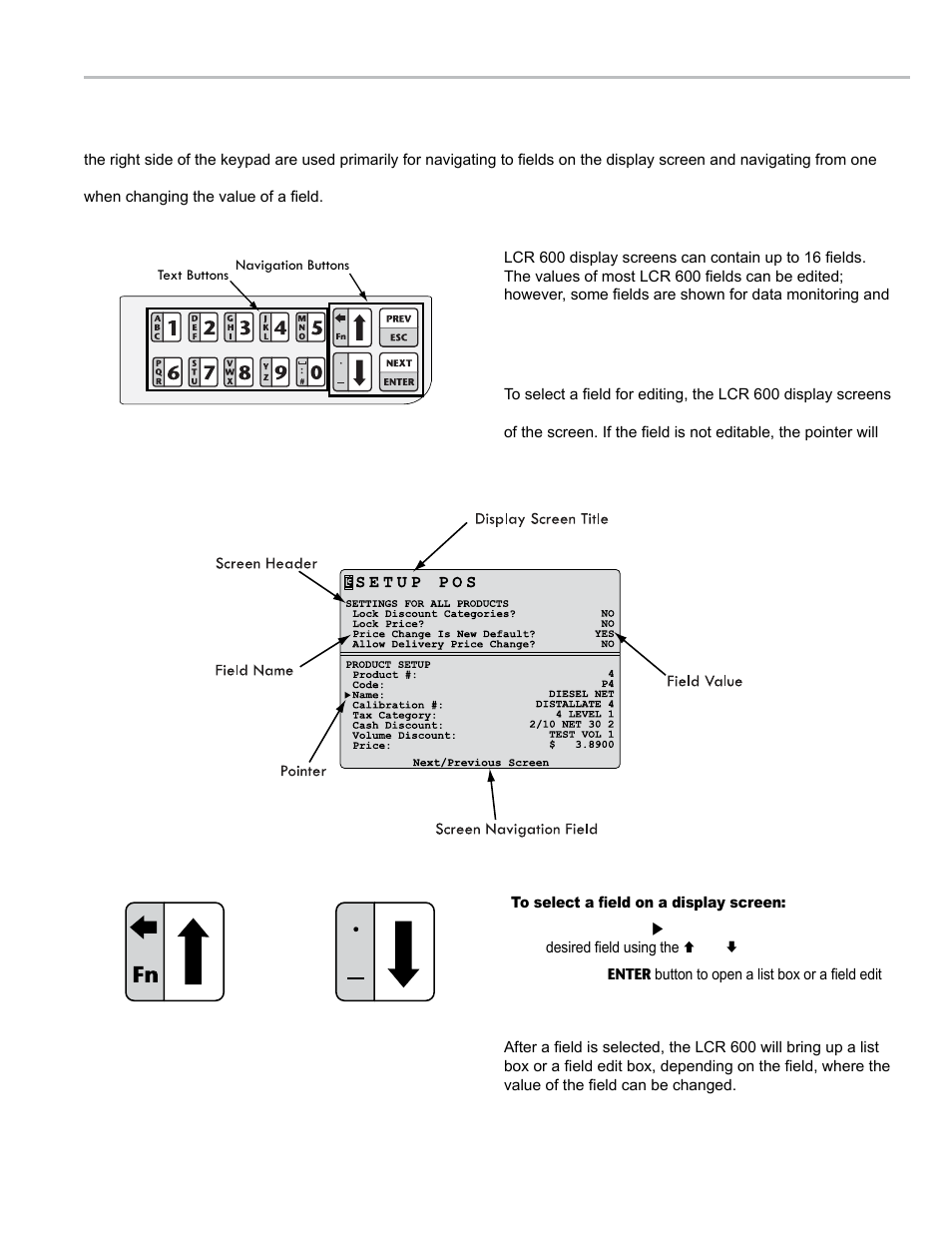 Introduction - lcr 600 instruments and controls, Alphanumeric keypad, Display screens | Liquid Controls LCR 600 Setup & Op User Manual | Page 7 / 68