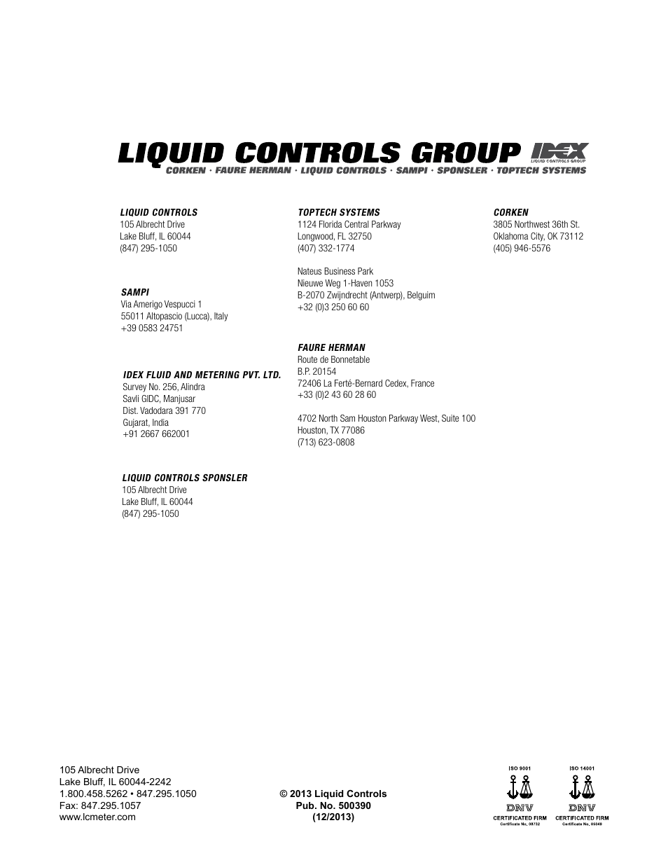 Liquid Controls FlightConnect 600 User Manual | Page 52 / 52