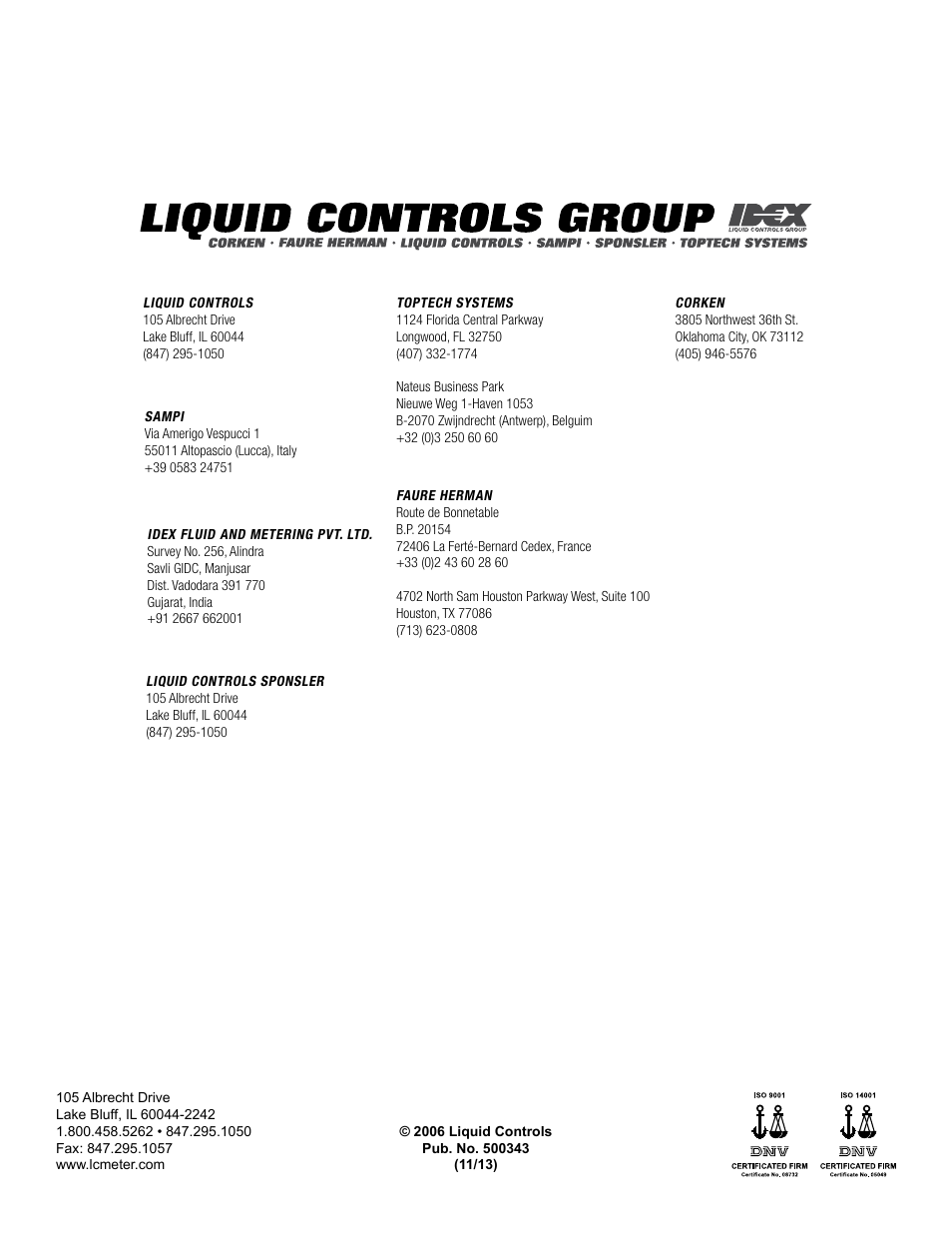 Liquid Controls DMS Installation User Manual | Page 20 / 20