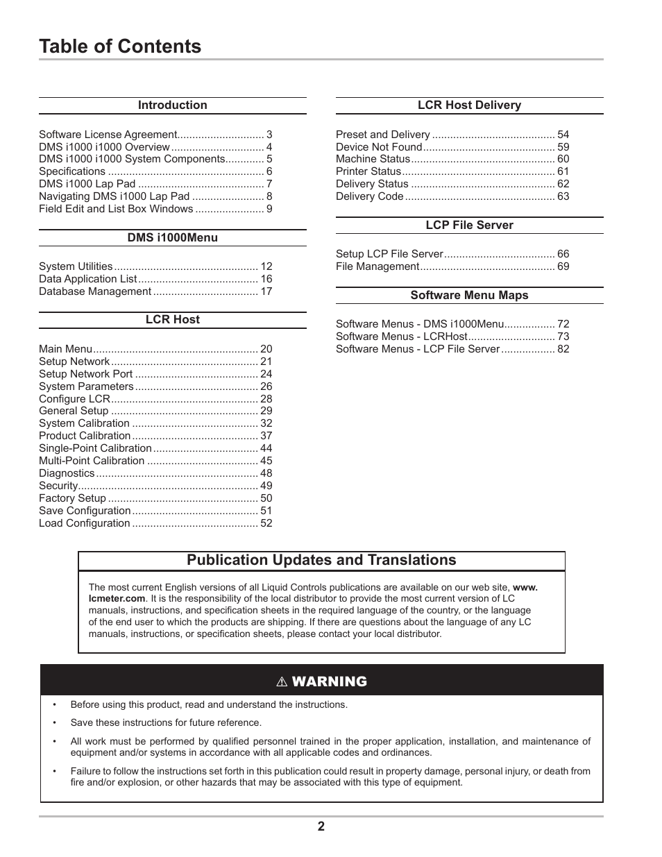 Liquid Controls DMS Setup User Manual | Page 2 / 84
