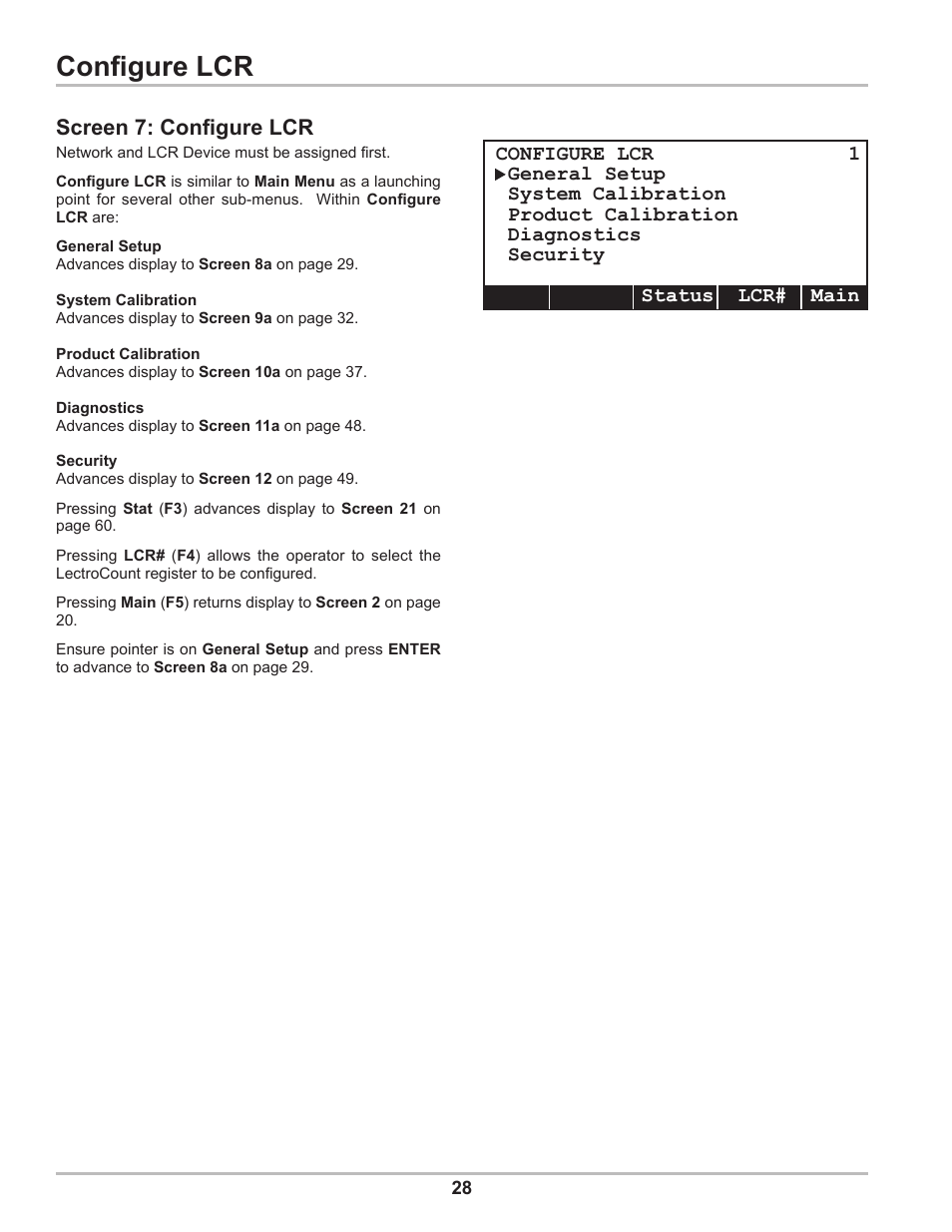 Configure lcr, Screen 7: configure lcr | Liquid Controls DMS Setup User Manual | Page 28 / 84