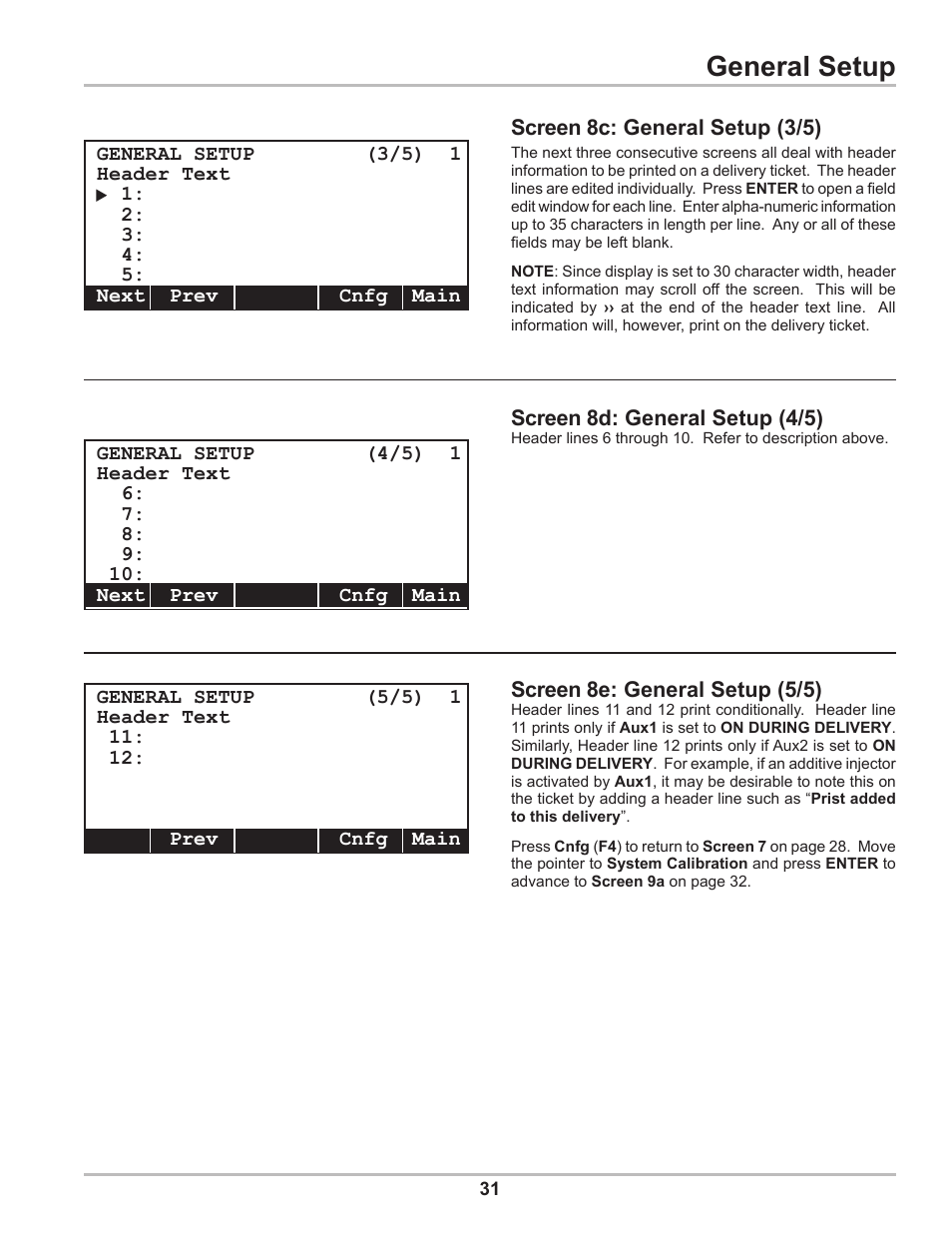 General setup | Liquid Controls DMS Setup User Manual | Page 31 / 84