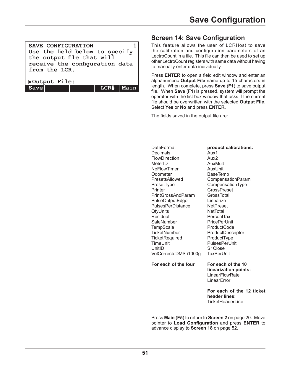 Save configuration, Screen 14: save configuration | Liquid Controls DMS Setup User Manual | Page 51 / 84