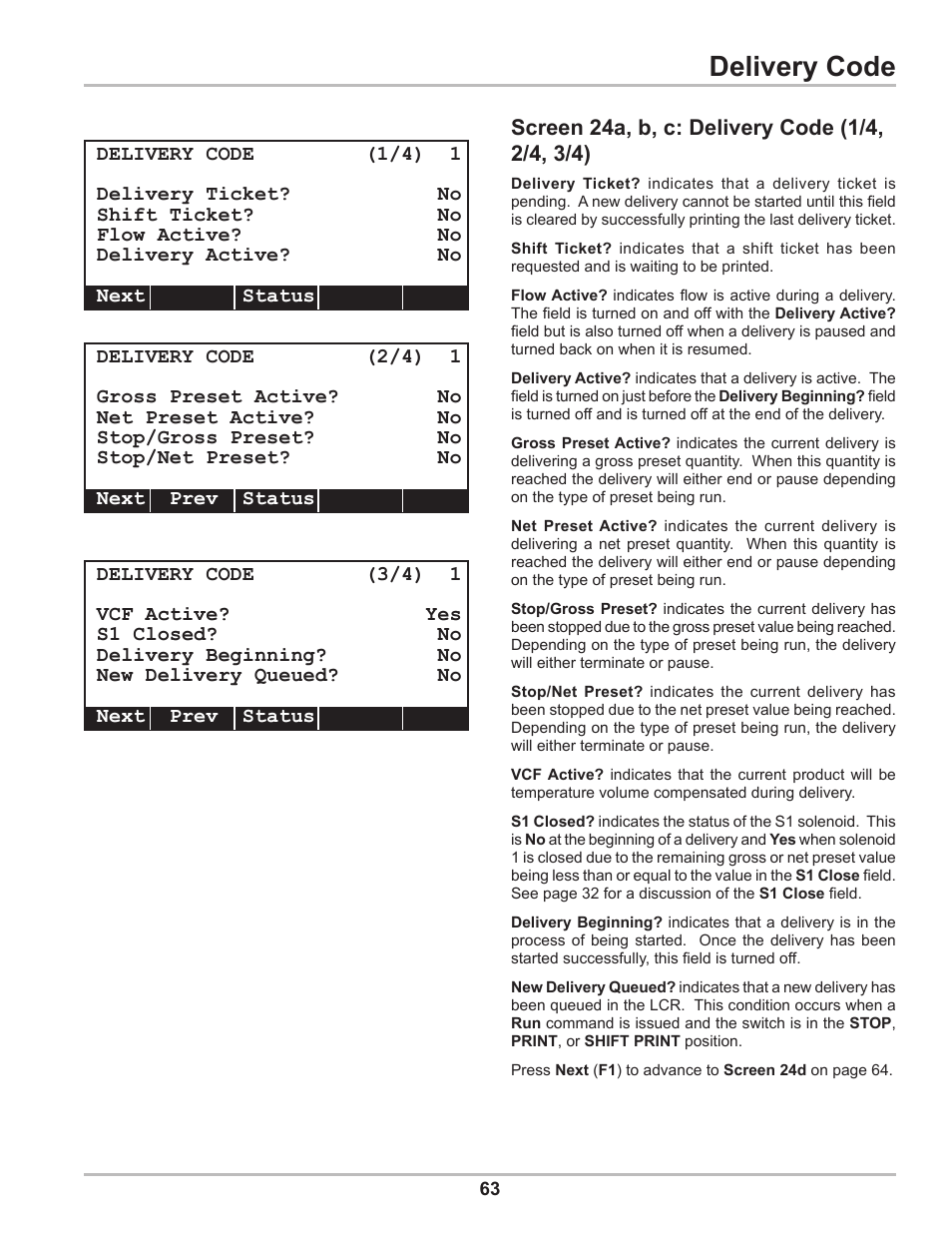 Delivery code | Liquid Controls DMS Setup User Manual | Page 63 / 84