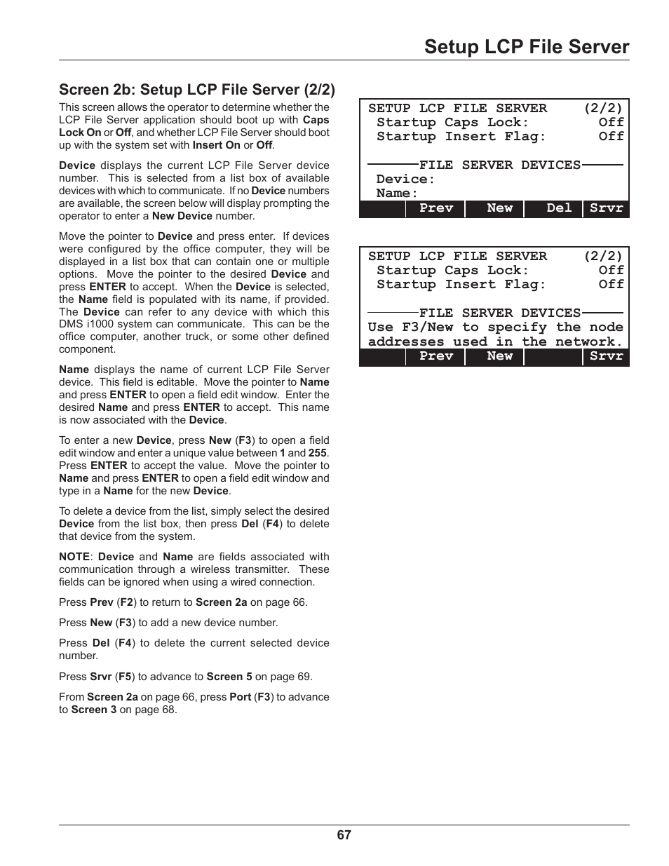 Setup lcp file server, Screen 2b: setup lcp file server (2/2) | Liquid Controls DMS Setup User Manual | Page 67 / 84