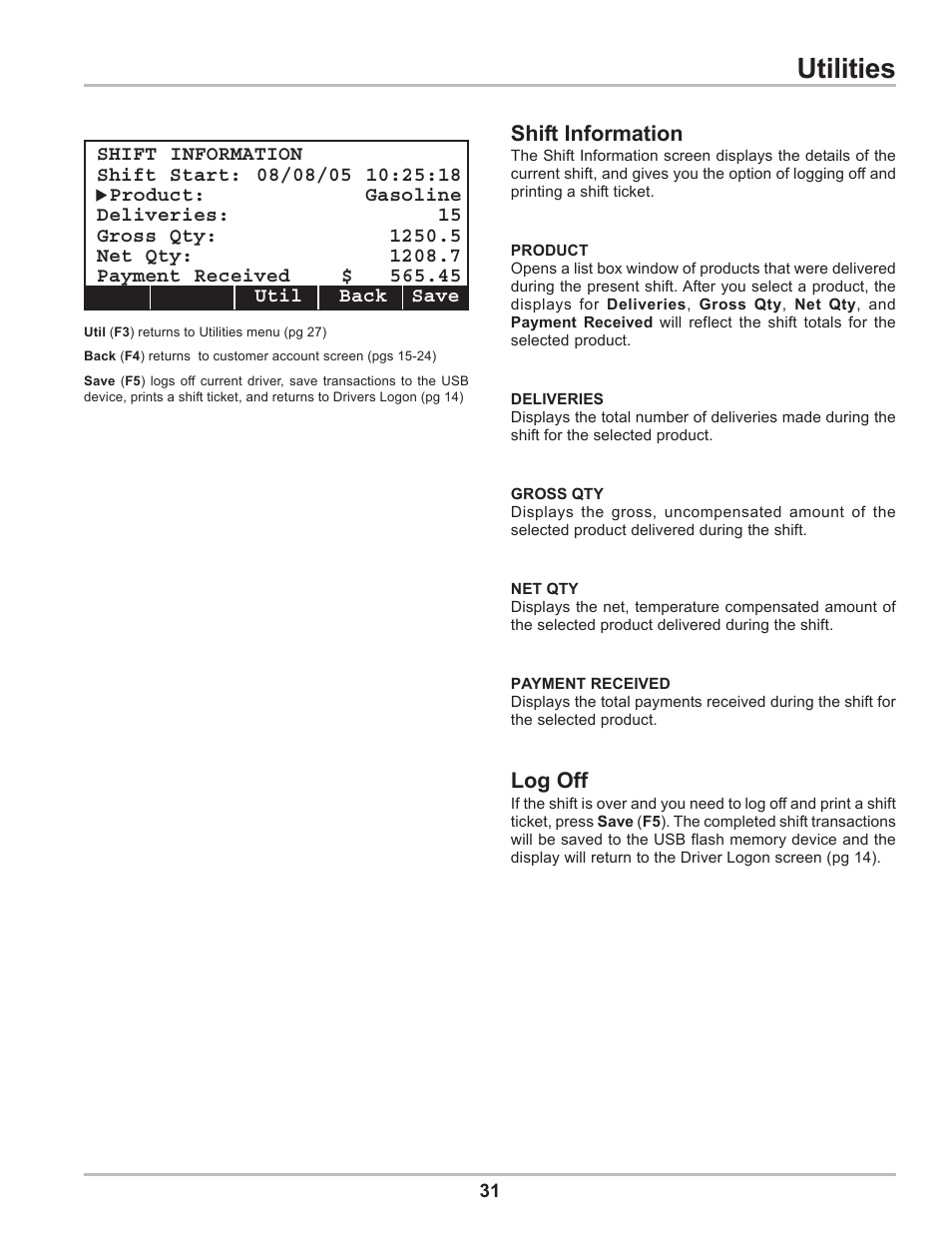 Utilities | Liquid Controls DMS Delivery User Manual | Page 31 / 52