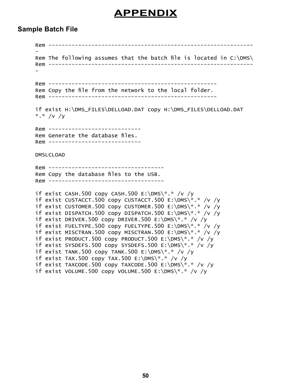 Appendix | Liquid Controls DMS Office User Manual | Page 50 / 52