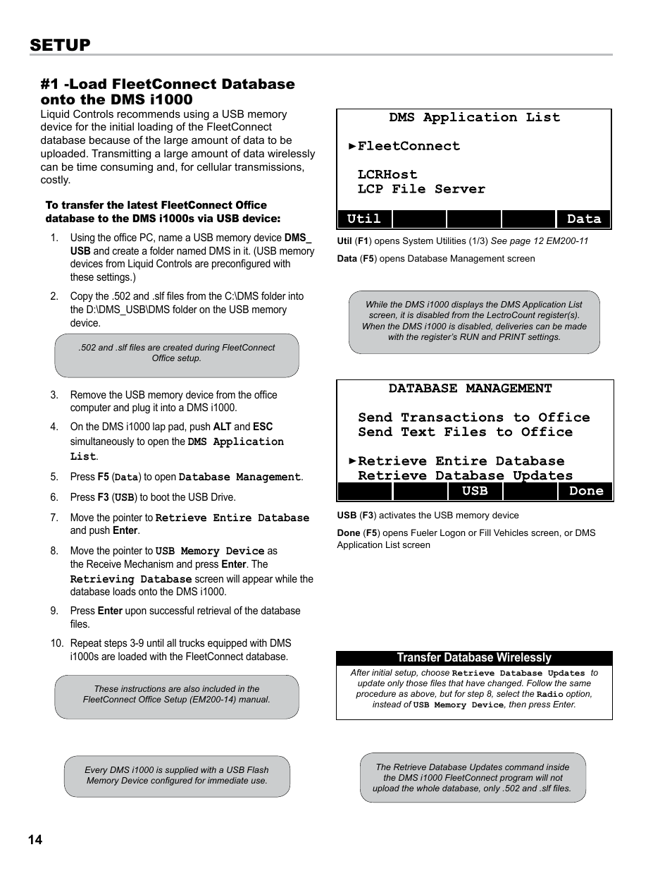 Setup | Liquid Controls DMS i1000 EZConnect Operators User Manual | Page 14 / 36