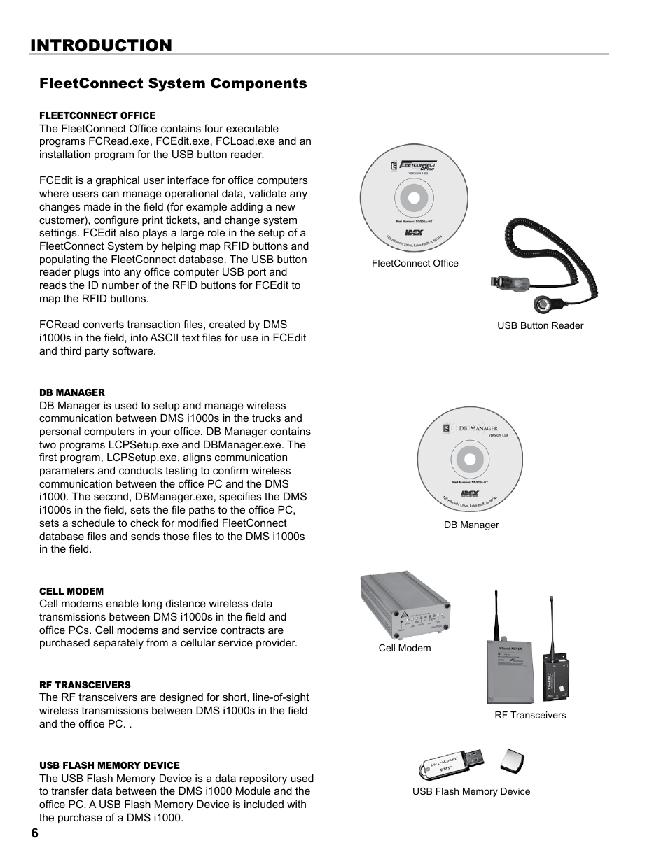 Introduction, Fleetconnect system components | Liquid Controls DMS i1000 EZConnect Operators User Manual | Page 6 / 36