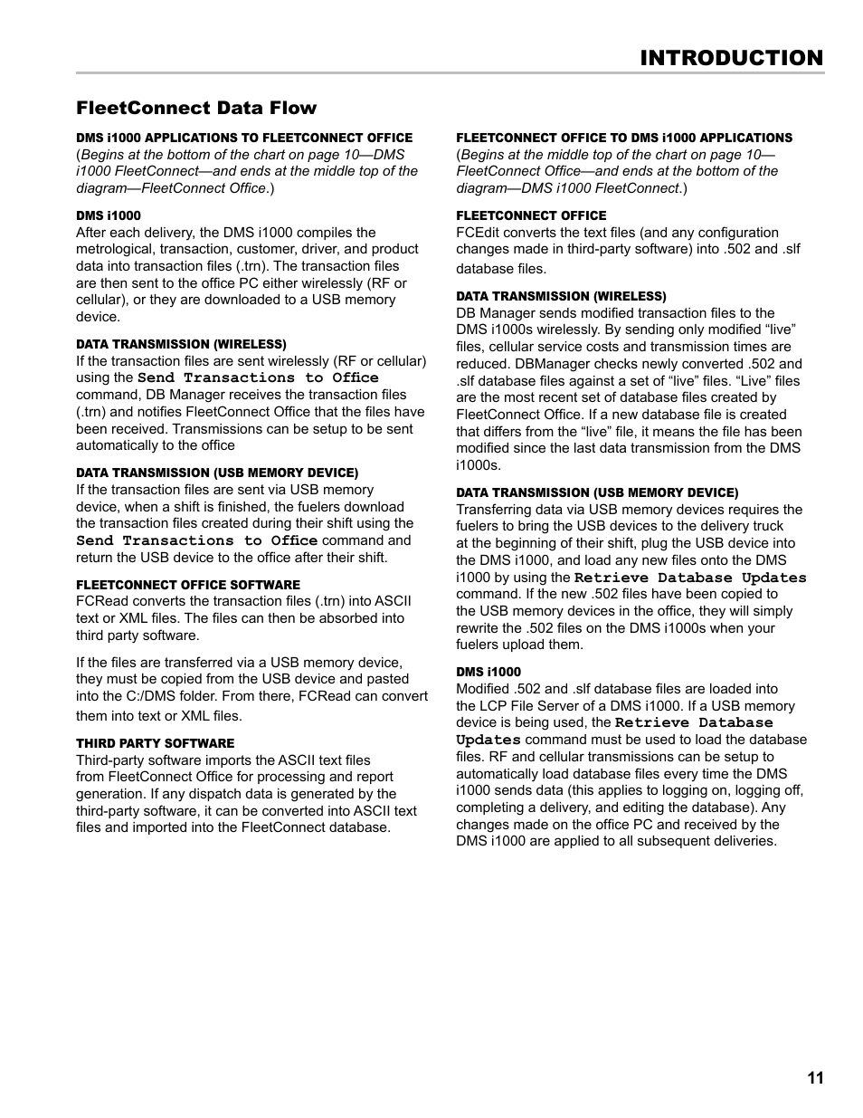 Introduction, Fleetconnect data flow | Liquid Controls EZConnect Office User Manual | Page 11 / 44