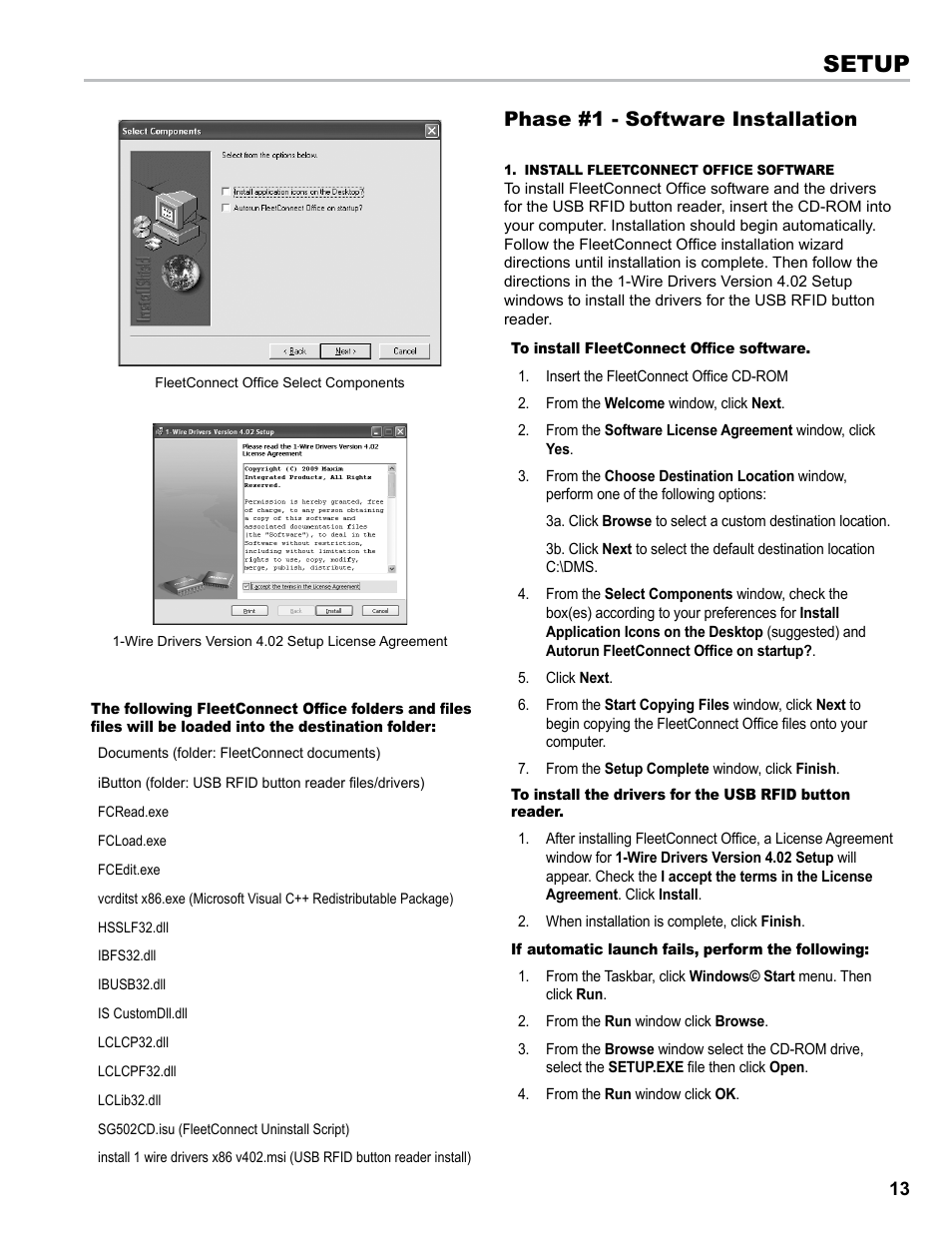 Setup, Phase #1 - software installation | Liquid Controls EZConnect Office User Manual | Page 13 / 44