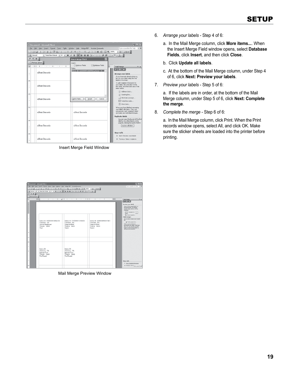 Setup | Liquid Controls EZConnect Office User Manual | Page 19 / 44