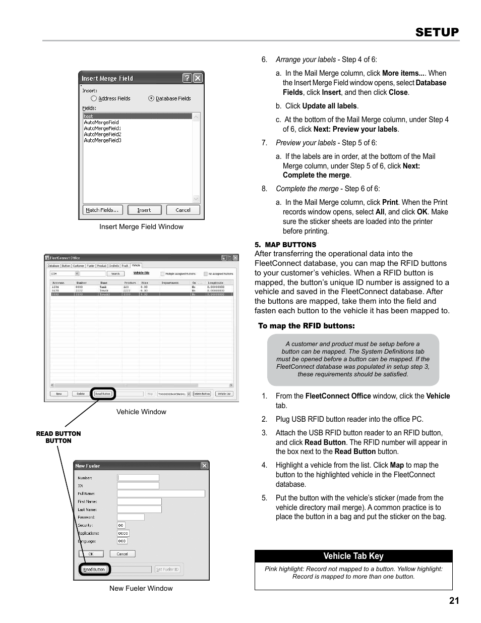 Setup | Liquid Controls EZConnect Office User Manual | Page 21 / 44