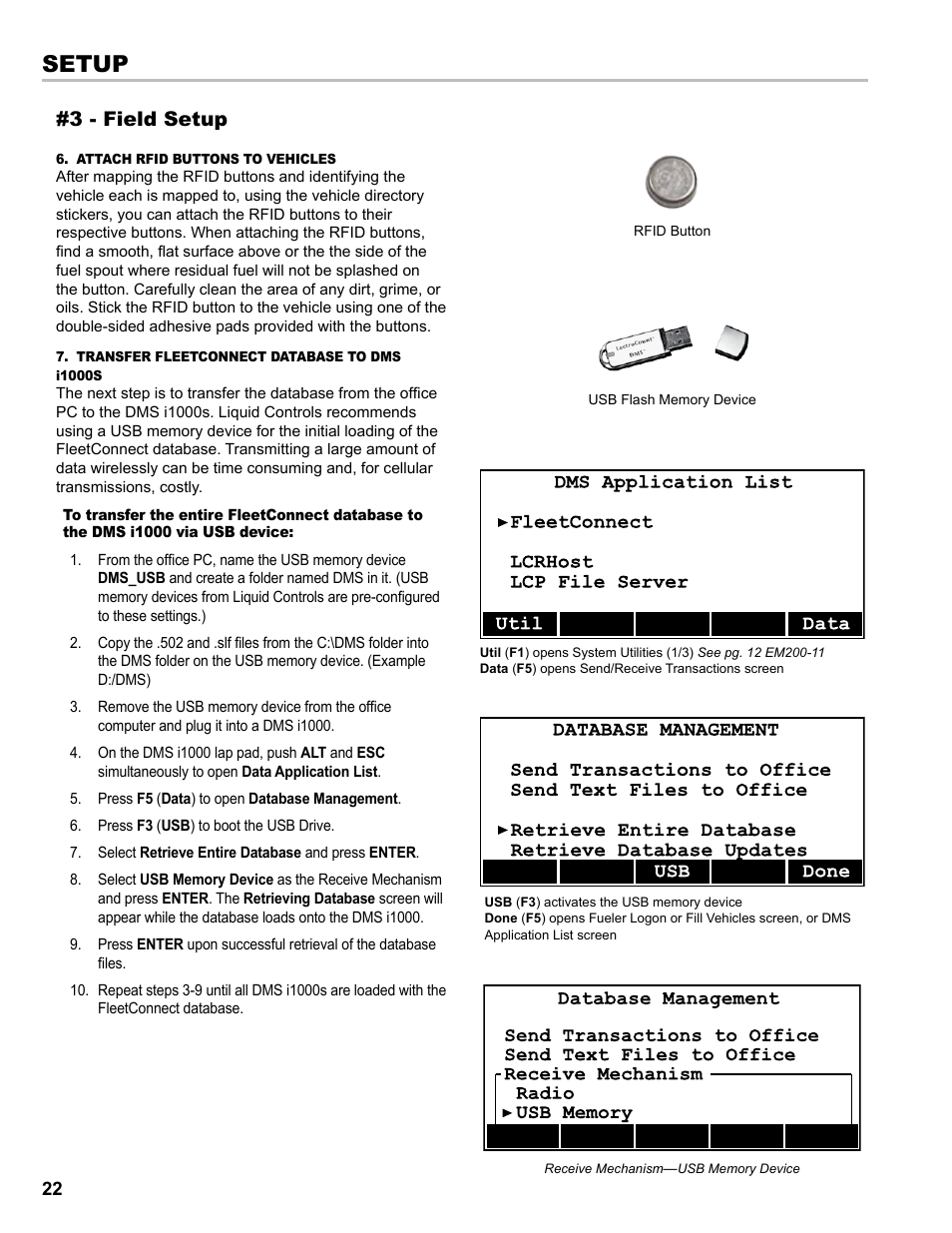 Setup, 3 - field setup | Liquid Controls EZConnect Office User Manual | Page 22 / 44