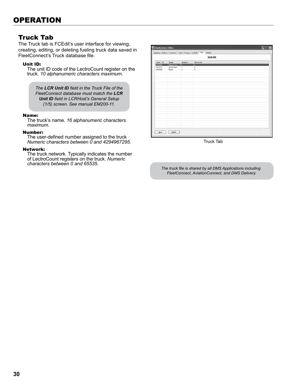 Operation, Truck tab | Liquid Controls EZConnect Office User Manual | Page 30 / 44