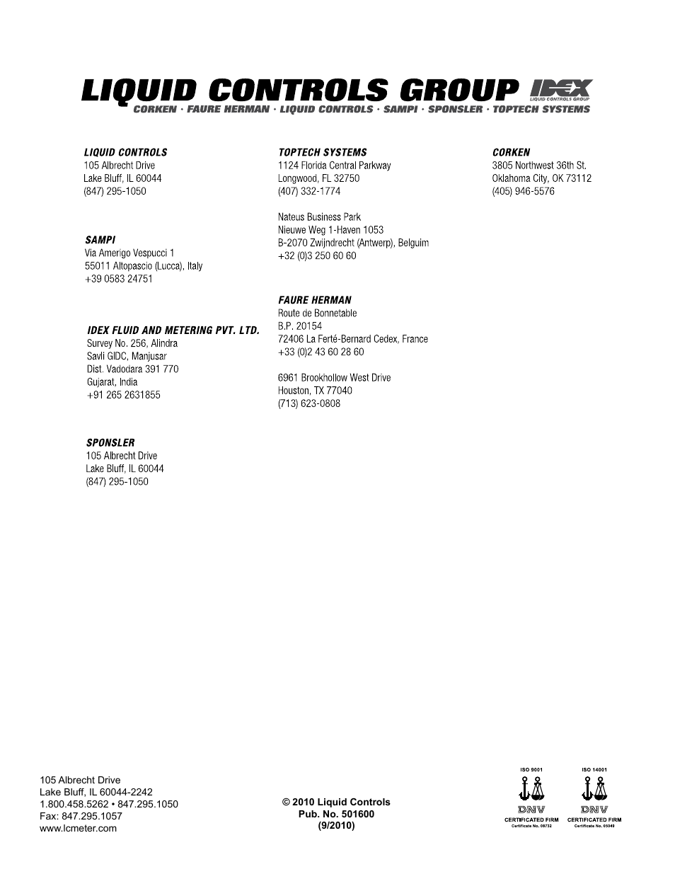 Liquid Controls EZConnect Office User Manual | Page 44 / 44