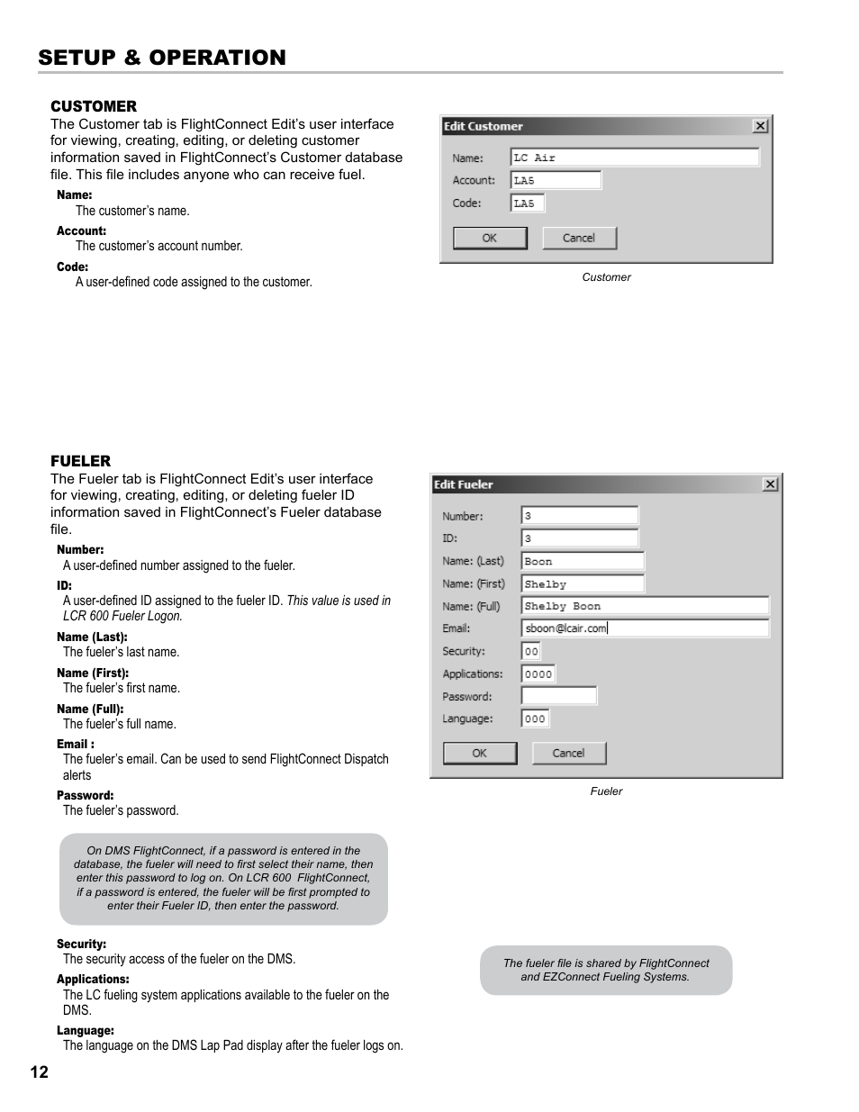 Setup & operation | Liquid Controls FlightConnect Office User Manual | Page 12 / 36