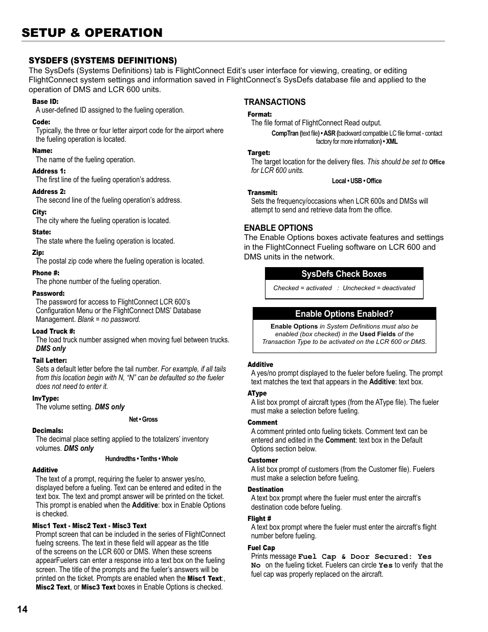 Setup & operation | Liquid Controls FlightConnect Office User Manual | Page 14 / 36