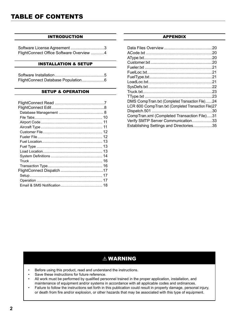 Liquid Controls FlightConnect Office User Manual | Page 2 / 36