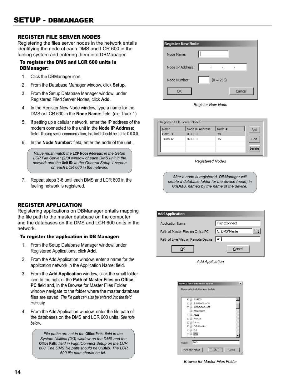 Setup, Dbmanager | Liquid Controls DB Manager User Manual | Page 14 / 20