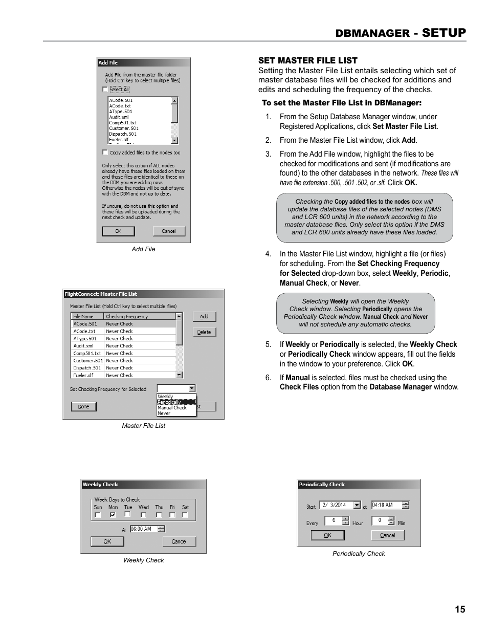 Setup, Dbmanager | Liquid Controls DB Manager User Manual | Page 15 / 20