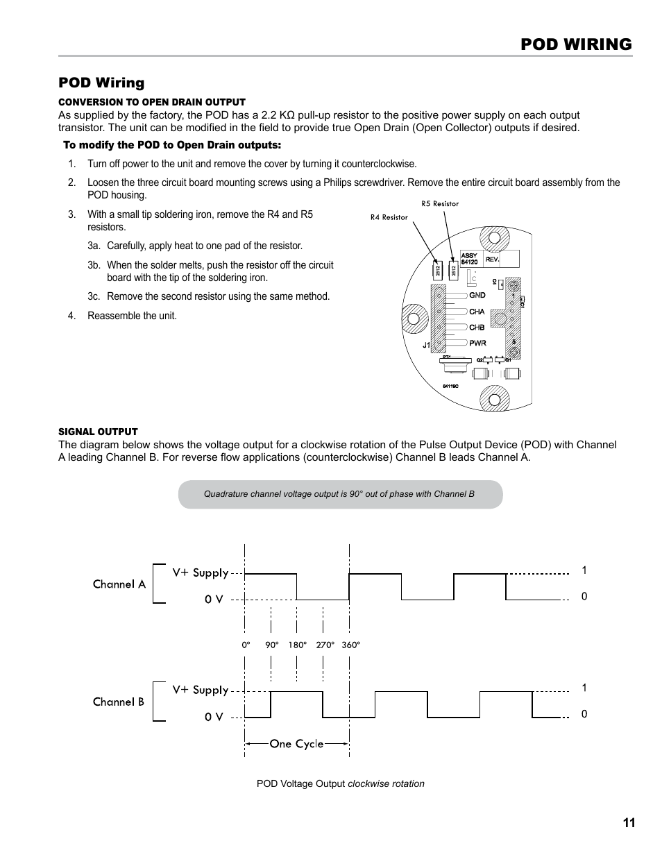 Pod wiring | Liquid Controls POD User Manual | Page 11 / 16