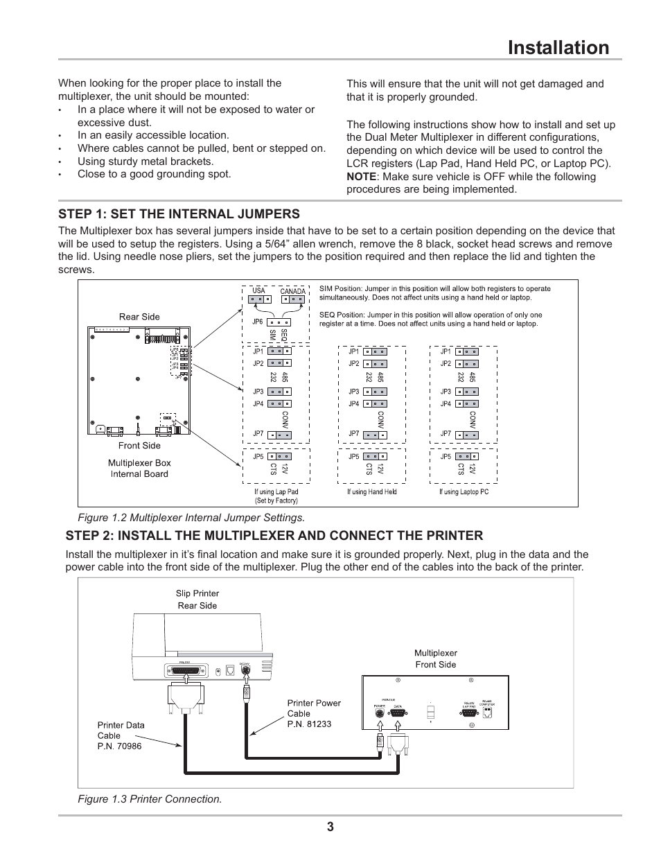 Installation | Liquid Controls Dual Meter Multiplexer User Manual | Page 3 / 8