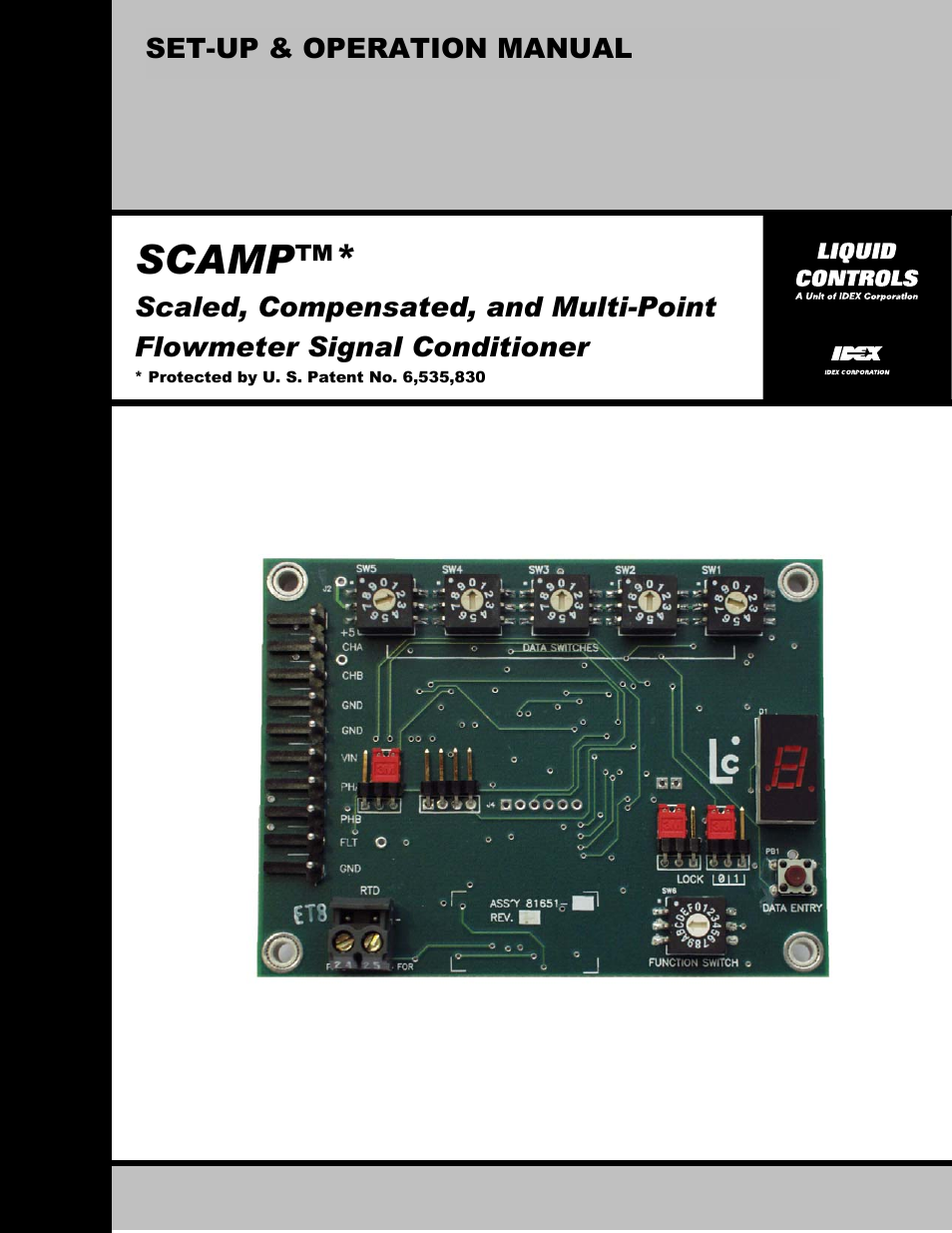 Liquid Controls SCAMP User Manual | 20 pages