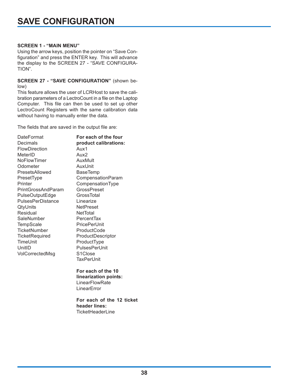 Save configuration | Liquid Controls WinHost Operation User Manual | Page 38 / 44