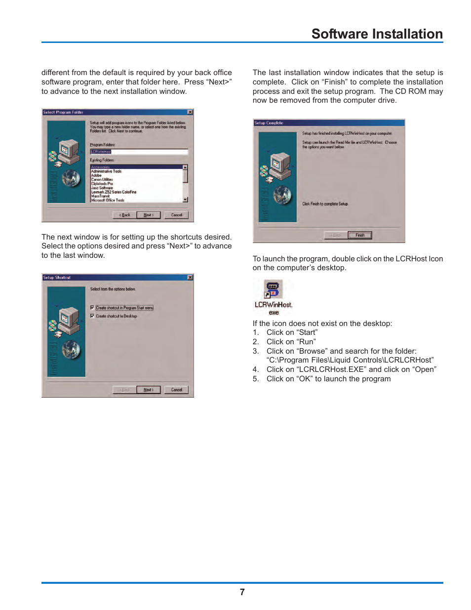 Software installation | Liquid Controls WinHost Operation User Manual | Page 7 / 44