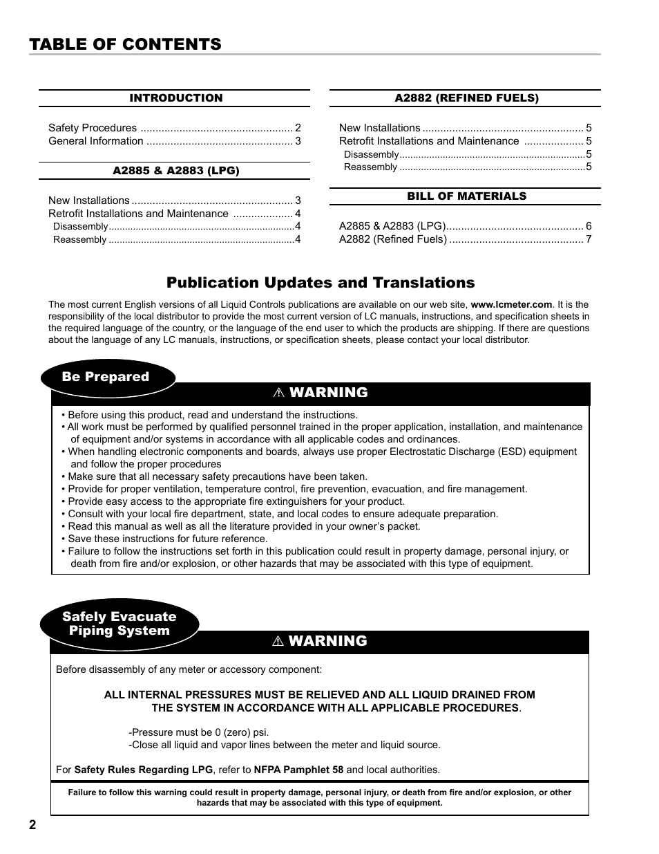 Liquid Controls Back Check Valves A2885 & A2883 LPG, A2882 Refined Fuels User Manual | Page 2 / 8