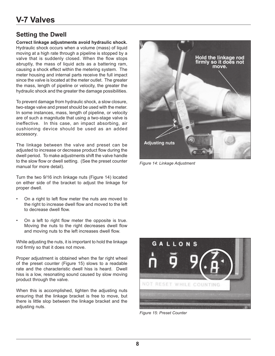 V-7 valves, Setting the dwell | Liquid Controls V-7 Valves User Manual | Page 8 / 16