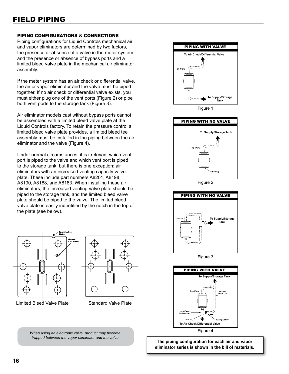 Field piping | Liquid Controls Mechanical Eliminators User Manual | Page 16 / 32