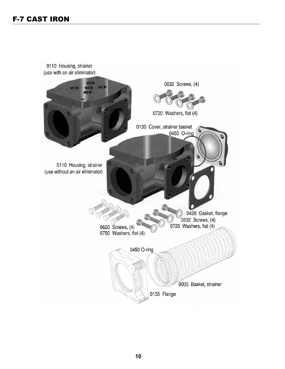 Liquid Controls Strainers F-7, FA-7, F-15, F-30 & Steel Series User Manual | Page 10 / 16