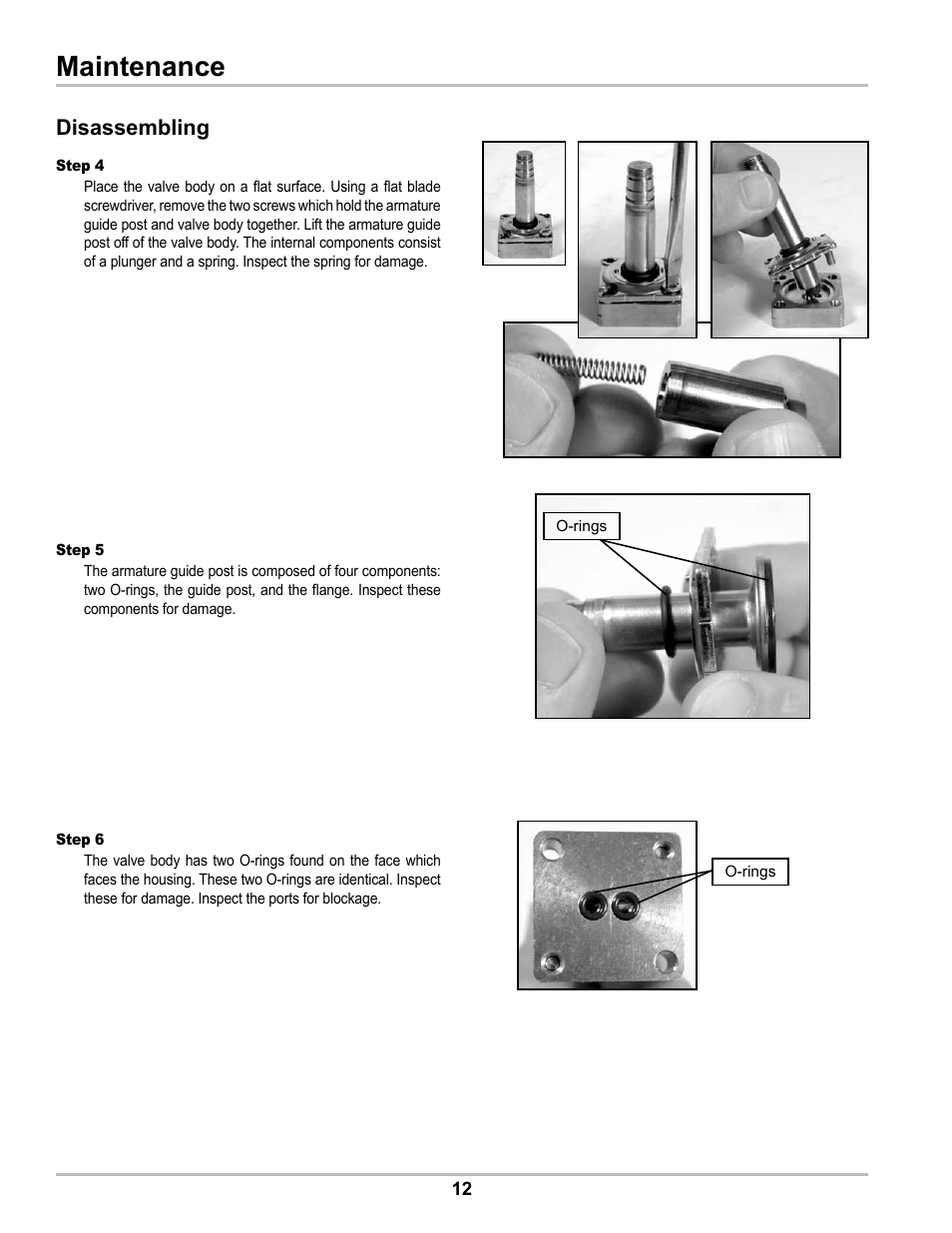 Maintenance, Disassembling | Liquid Controls Optical Air Eliminator US Patent 7000628 Refined Fuels Applications A8981 & A8981A User Manual | Page 12 / 16