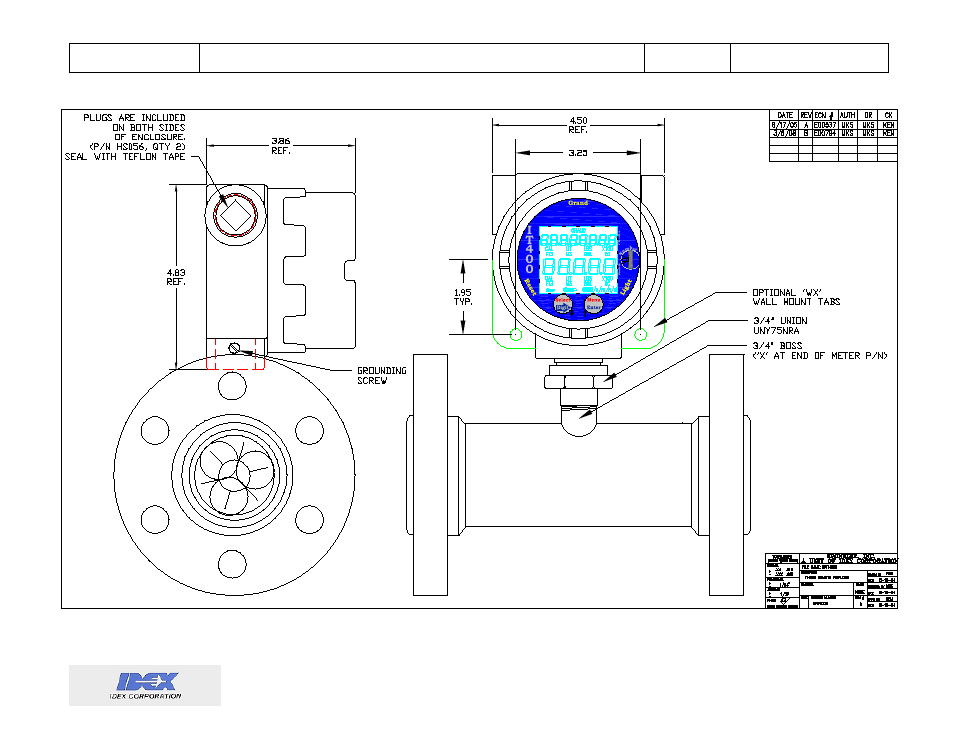 It 4 0 0, Figure 3 meter mounting and dimensional | Liquid Controls Sponsler IT400 Electronic Register User Manual | Page 10 / 40