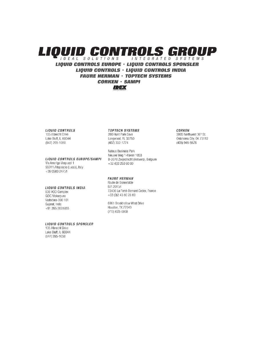 Liquid Controls HAZARDS PRECISION TURBINE FLOWMETERS User Manual | Page 12 / 12