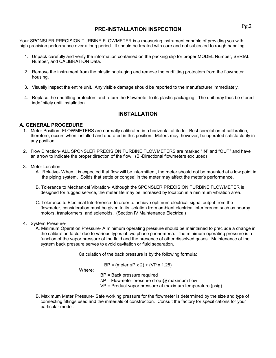 Liquid Controls Precision Turbine Flowmeters User Manual | Page 4 / 16